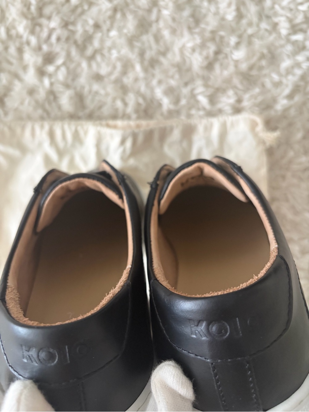 Koio Capri X Slip-On Sneakers Black Leather Men's Size 9 - Picture 4 of 12